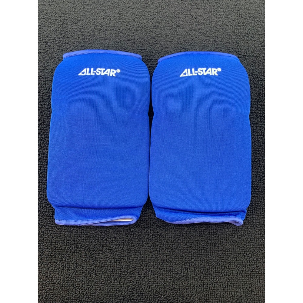 ALL‎ STAR Extra Long Sports Knee Pads Blue Large Wrestling Volleyball Basketball